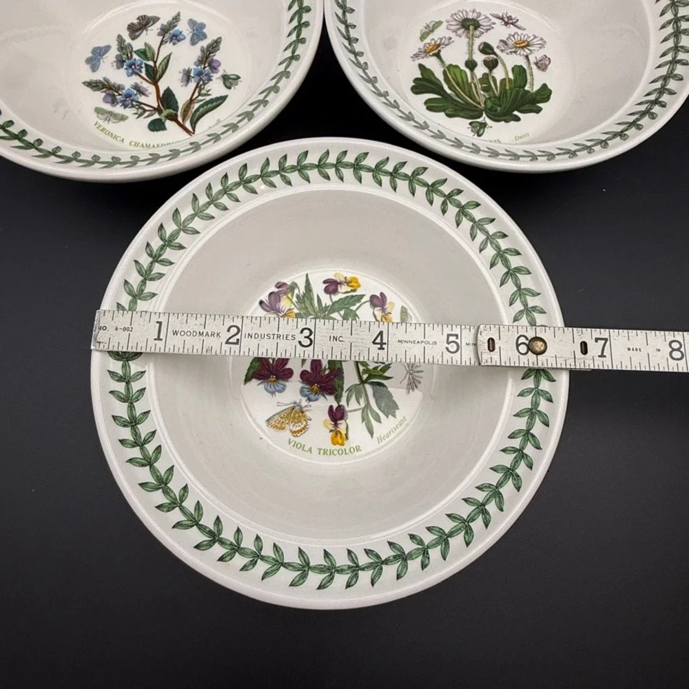 Vtg Portmeirion Botanic Garden  Bowls Set of 3 6.5
